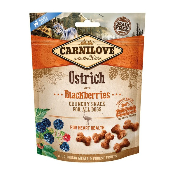 Carnilove Dog Snack Fresh Crunchy Ostrich+Blackberries 200g