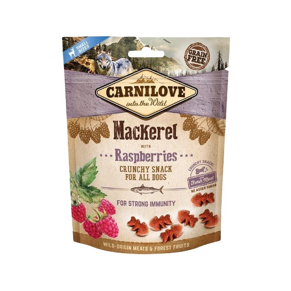 Carnilove Dog Snack Fresh Crunchy Mackerel+Raspberries 200g