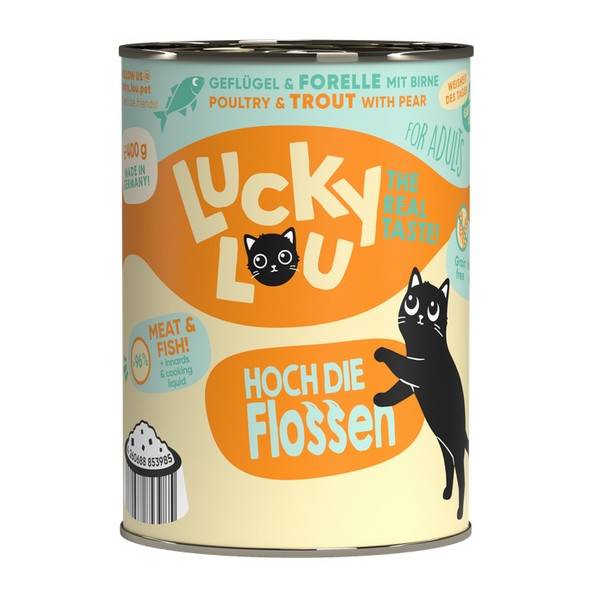 Lucky Lou Lifestage Adult Drób i pstrąg puszka 400g
