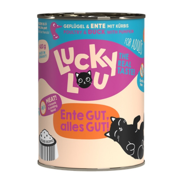 Lucky Lou Lifestage Adult Drób i kaczka puszka 400g