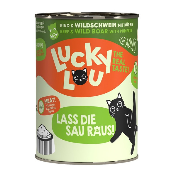 Lucky Lou Lifestage Adult Wołowina i dzik puszka 400g