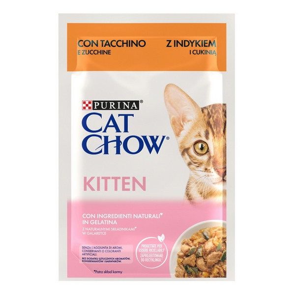 Purina Cat Chow Kitten Indyk i cukinia saszetka 85g