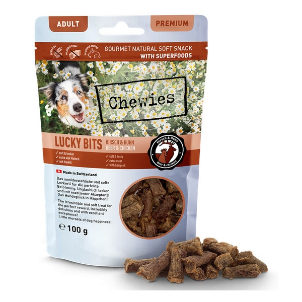 Chewies Lucky Bits Adult Jeleń & kurczak 100g