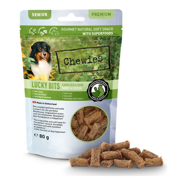 Chewies Lucky Bits Senior Królik & kurczak 80g