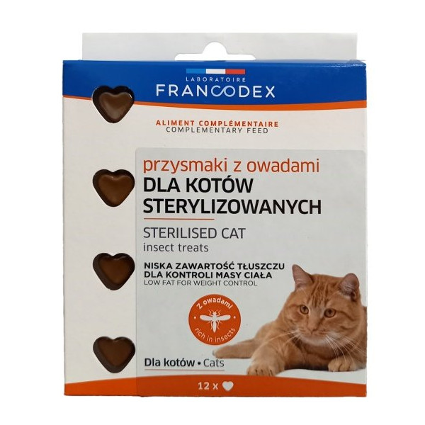 Francodex Przysmak z owadami dla kota sterylizowanego 12szt. [FR170380]