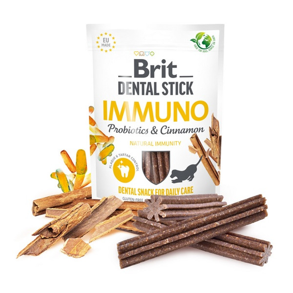 Brit Dental Stick Immuno Probiotics & Cinnamon 251g