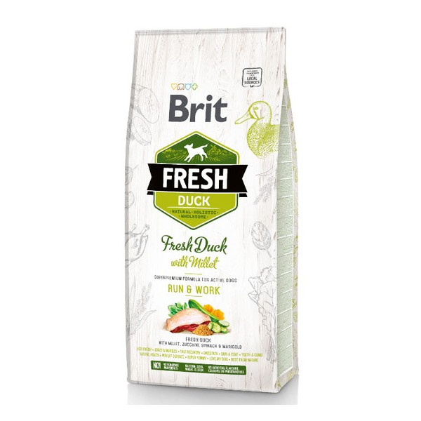 Brit Fresh Dog Adult Active Duck & Millet 12kg