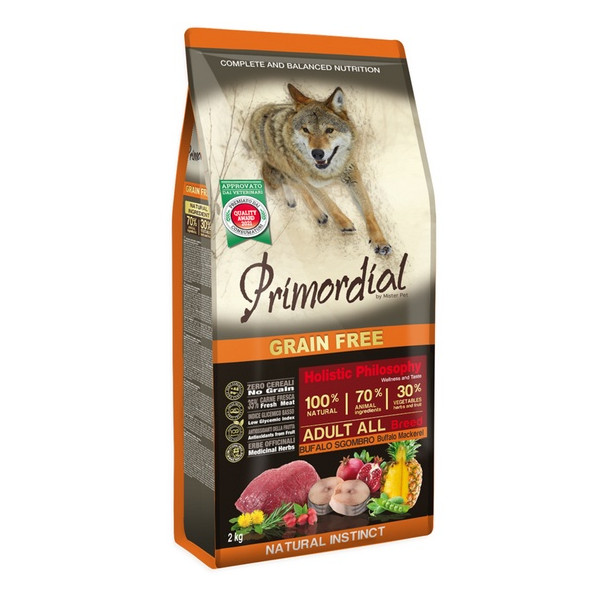 Primordial Dog Grain Free Adult Buffalo & Mackerel 2kg