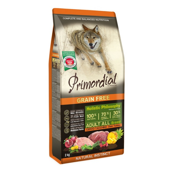 Primordial Dog Grain Free Adult Deer & Turkey 2kg