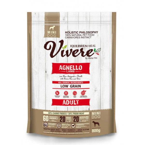 Vivere Dog Mini Adult Lamb 800g