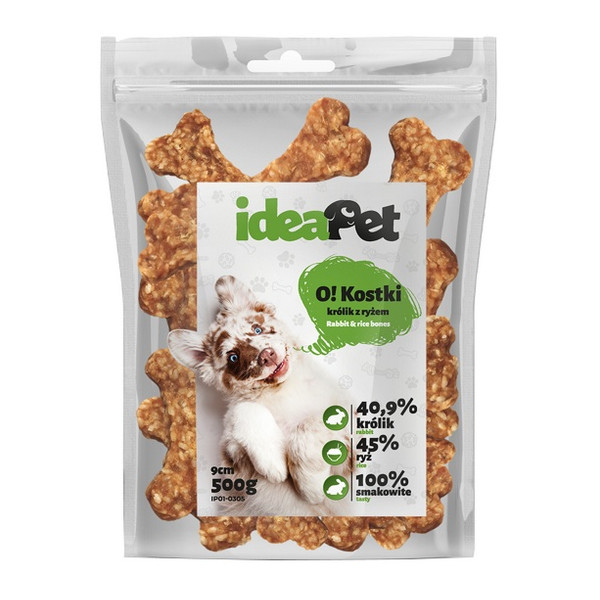 IdeaPet Kostki królik z ryżem 9cm 500g