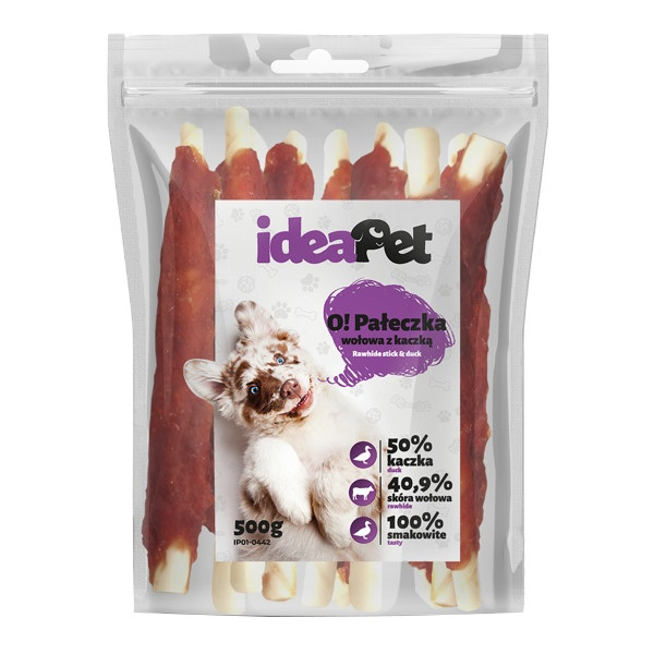 IdeaPet Pałeczka wołowa z kaczką 500g