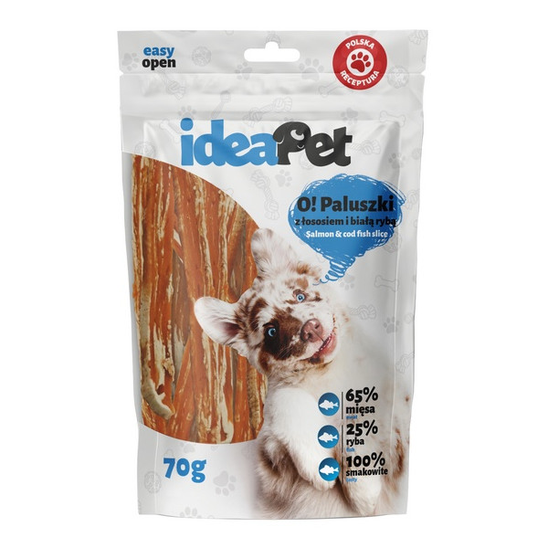 IdeaPet O! Paluszki z łososiem i białą rybą 70g