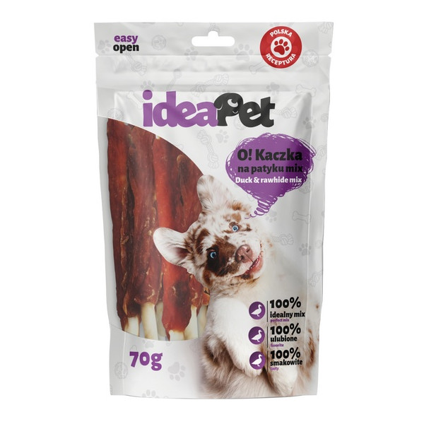 IdeaPet O! Kaczka na patyku mix 70g