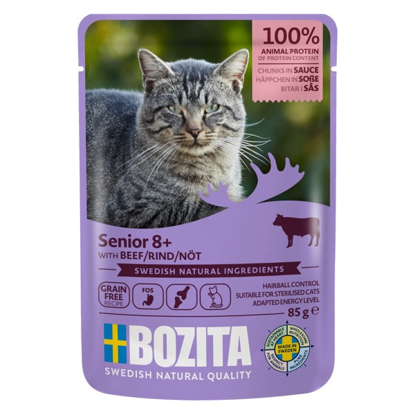 Bozita Cat Senior 8+ Wołowina w sosie saszetka 85g