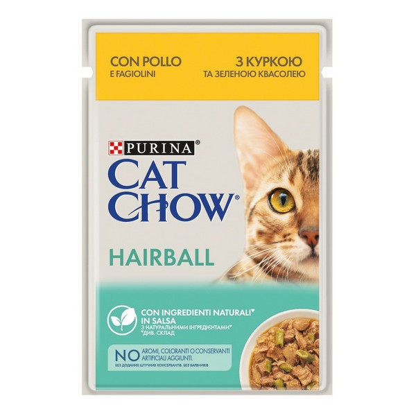 Purina Cat Chow Hairball Kurczak saszetka 85g