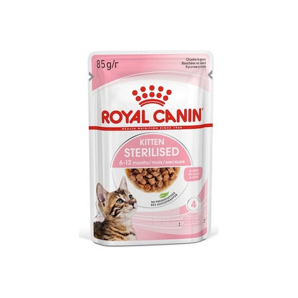 Royal Canin Kitten Sterilised karma mokra w sosie dla kociąt od 6 do 12 miesiąca życia, sterylizowanych saszetka 85g