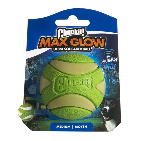 Chuckit! Max Glow Ultra Squeaker Ball Medium [43142]