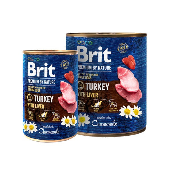 Brit Premium By Nature Turkey & Liver Junior puszka 400g