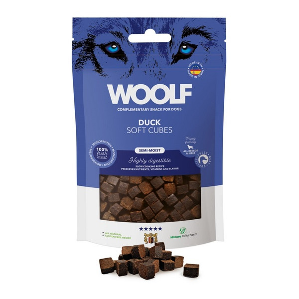 Woolf Soft Cubes Monoprotein Duck 100g