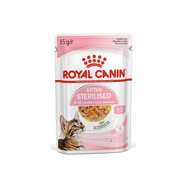 Royal Canin Kitten Sterilised karma mokra w galaretce dla kociąt od 6 do 12 miesiąca życia, sterylizowanych saszetka 85g