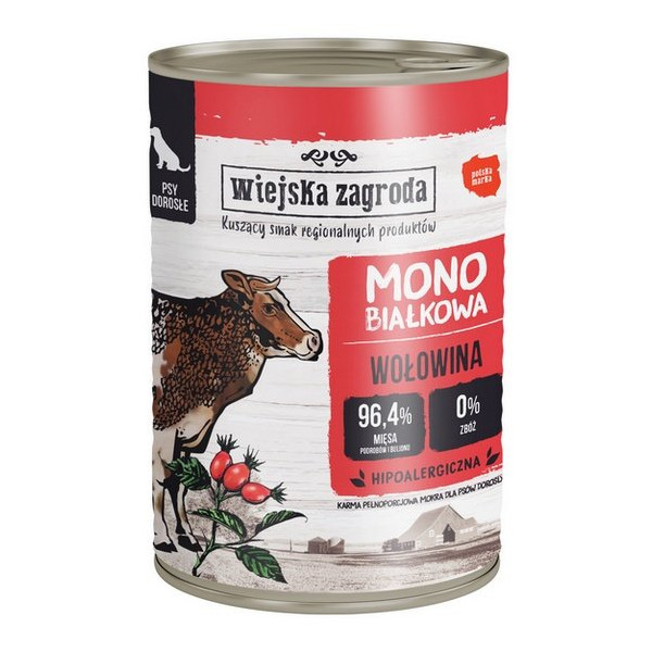 Wiejska Zagroda Monobiałkowa Wołowina puszka 400g