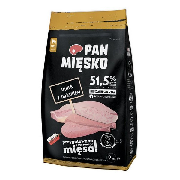 Pan Mięsko Karma sucha dla psa - indyk i bażant chrupki S 9kg