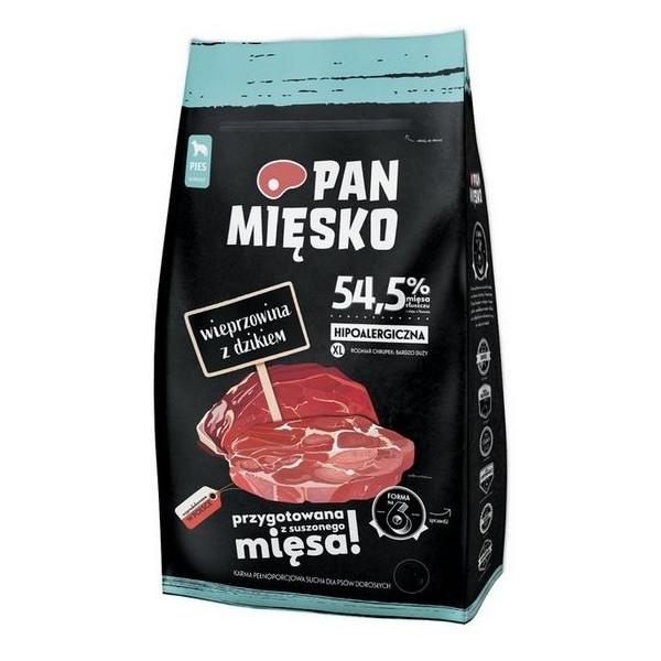 Pan Mięsko Karma sucha dla psa - wieprzowina i dzik chrupki XL 20kg