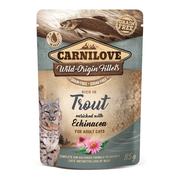 Carnilove Cat Trout & Echinacea - pstrąg i Echinacea saszetka 85g