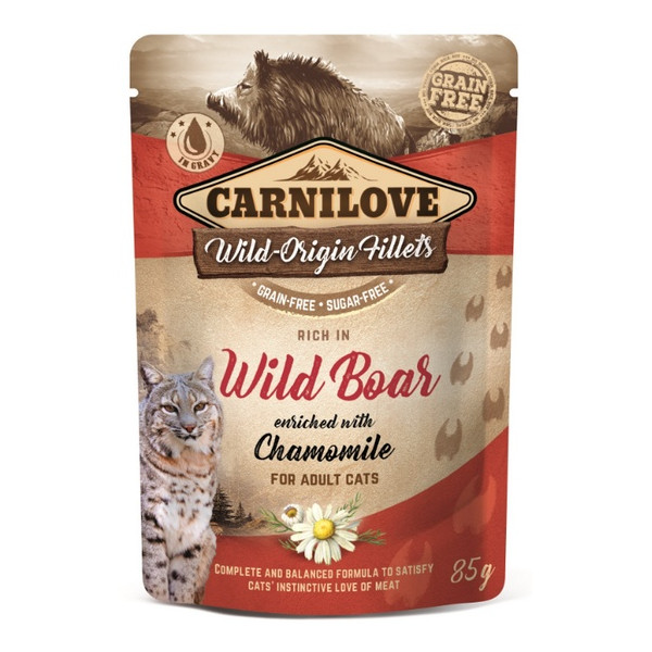 Carnilove Cat Wild Boar & Chamomile - dzik i rumianek saszetka 85g