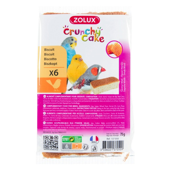 Zolux Crunchy Cake miód 6szt