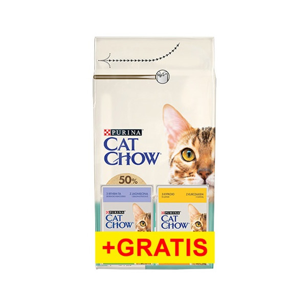 Purina Cat Chow Special Care Hairball Control 1,5kg + saszetki 2x85g gratis