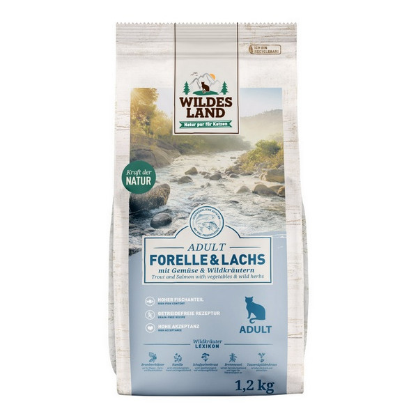 Wildes Land Cat Classic Adult Forelle & Lachs 1,2kg