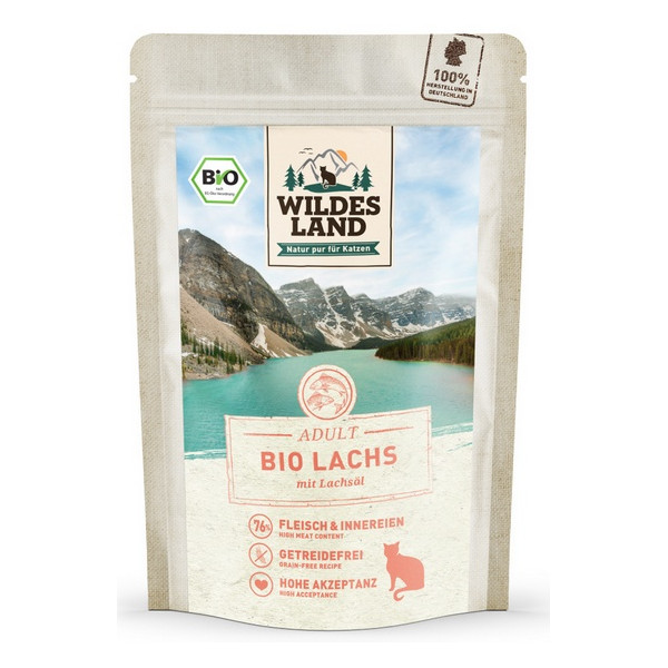 Wildes Land Cat Bio Lachs Pur saszetka 85g