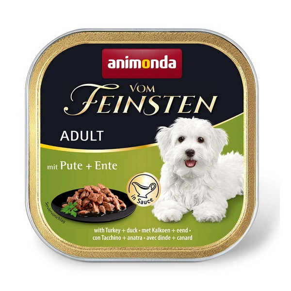 Animonda vom Feinsten Dog Adult Indyk i Kaczka w sosie tacka 150g