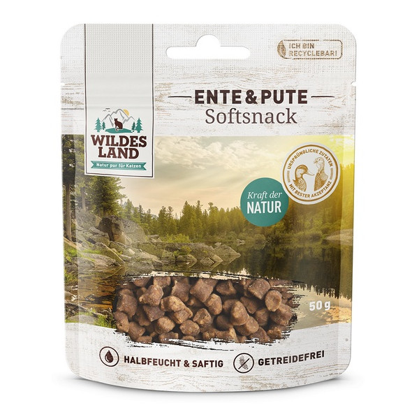 Wildes Land Cat Softsnack Ente & Pute 50g