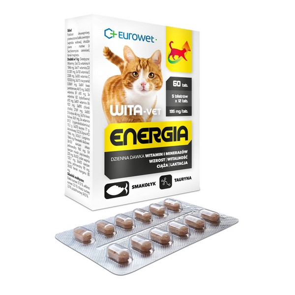 Wita-Vet Kot Energia Junior + Adult 60tabl