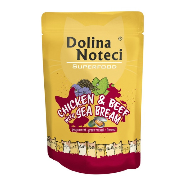 Dolina Noteci Superfood Kot Kurczak, wołowina i dorada saszetka 85g