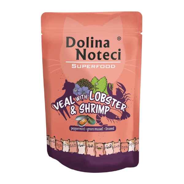 Dolina Noteci Superfood Kot Cielęcina, homar i krewetki saszetka 85g