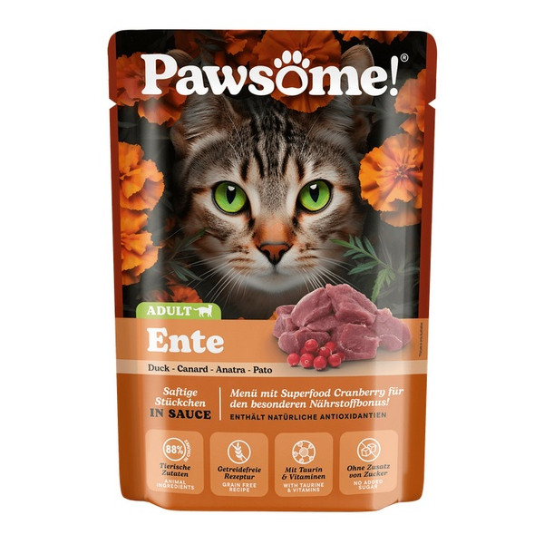 Pawsome Adult Ente - kaczka saszetka 85g