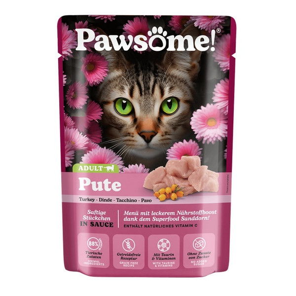 Pawsome Adult Pute - indyk saszetka 85g