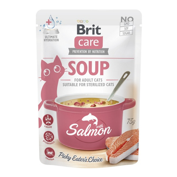 Brit Care Cat Soup Salmon saszetka 75g