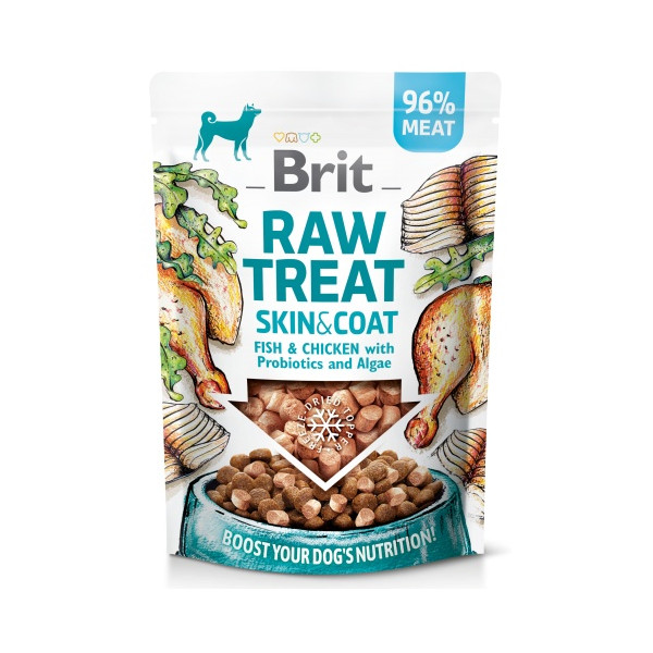 Brit Raw Treat Dog Skin & Coat Fish & Chicken 40g