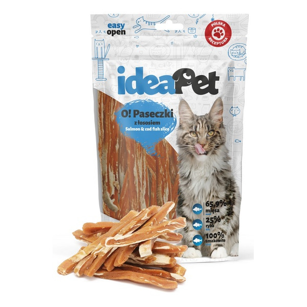 IdeaPet O! Kot Paski z łososiem 60g