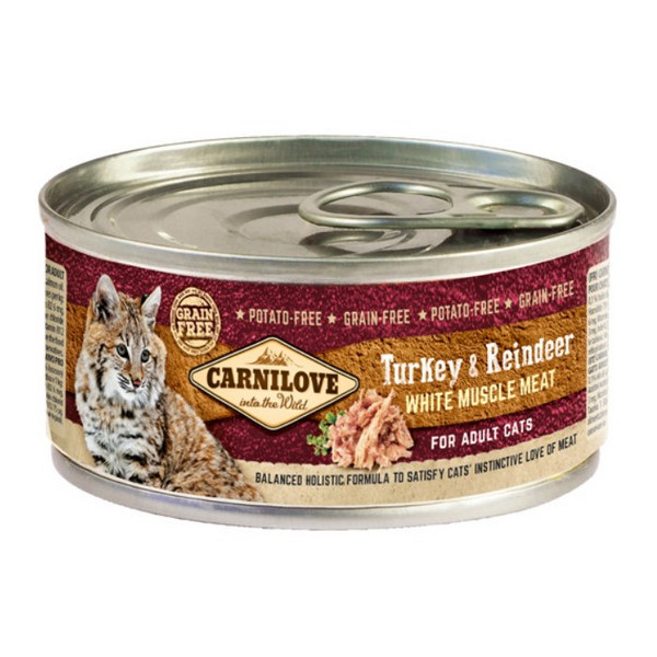 Carnilove Cat Turkey & Reindeer - indyk i renifer puszka 100g