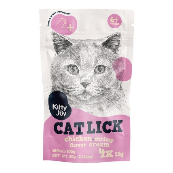 Kitty Joy Cat Lick Kurczak & Krewetki Cream 4x15g