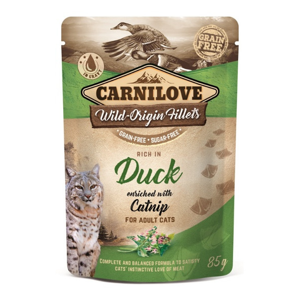 Carnilove Cat Duck & Catnip - kaczka i kocimiętka saszetka 85g