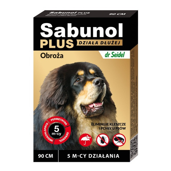 Sabunol Obroża Plus przeciw pchłom dla psa 90cm