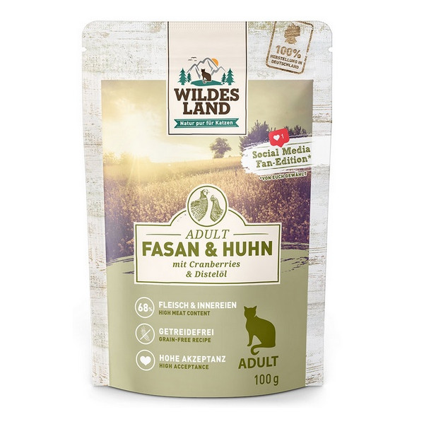 Wildes Land Cat Classic Adult Fasan & Huhn saszetka 100g