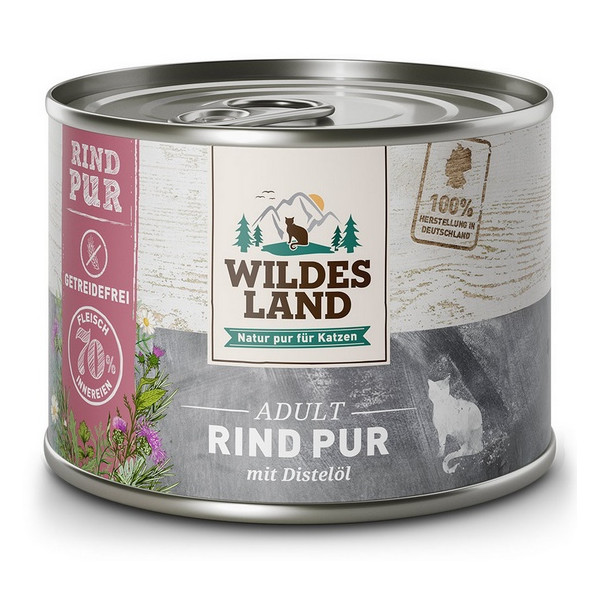 Wildes Land Cat Classic Adult Rind Pur puszka 200g